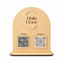 Επιτραπέζιο Stand με 3D QR Code  | Μονής Όψης | 25 x 20cm
